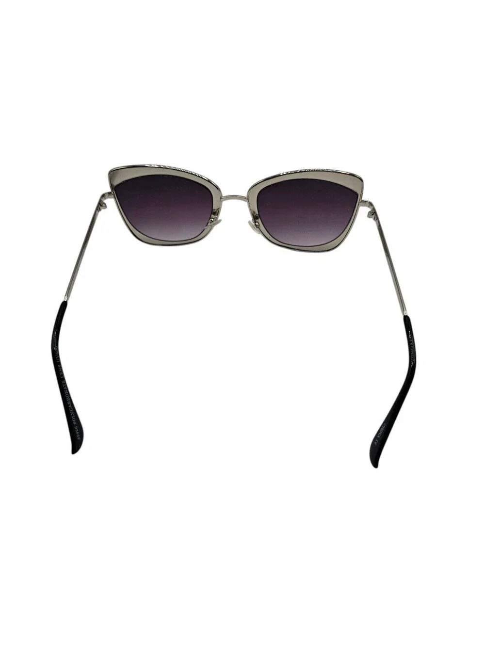 Womens Vintage Mod Inspired Metal Frame Sunglasses Silver Retro